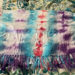 Tie-Dye Fringe Scarf
